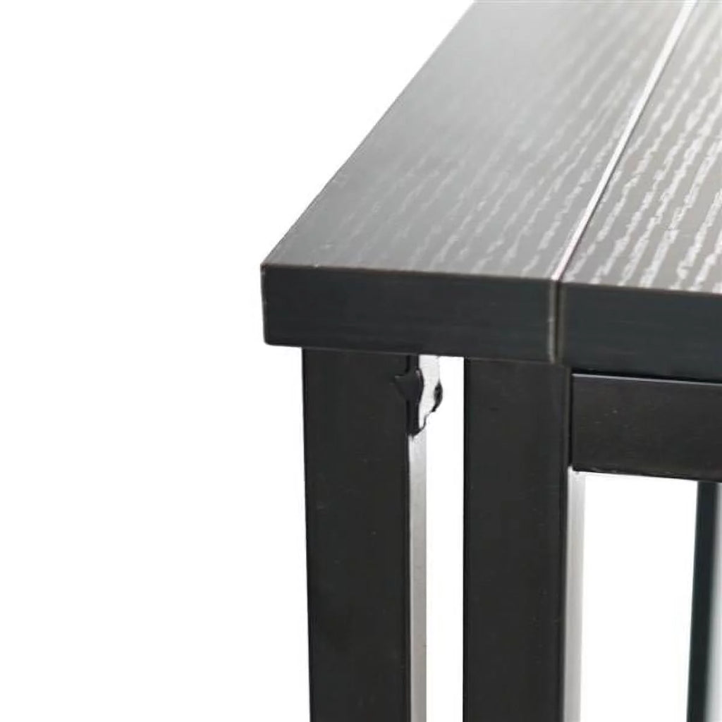 32" Black Folding Computer Desk Metal Frame A716569