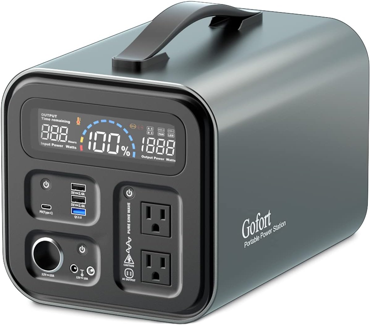 1100Wh Portable Power Station with 110V AC Outlets B454234