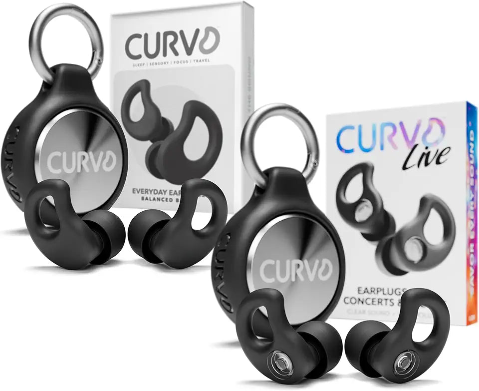 Live Concert & Everyday Earplugs Bundle, 19dB Noise Reduction, 5 Tip Sizes, Black R14147