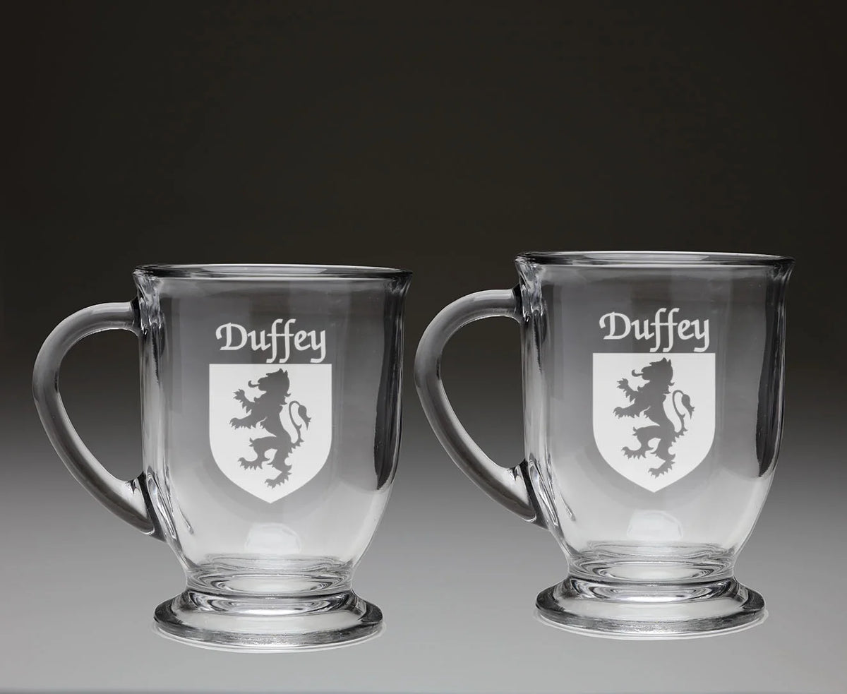 Glass Coffee Mugs Set of 2 Z1626