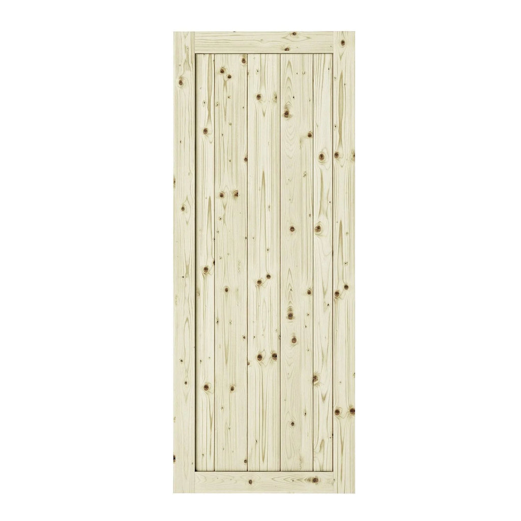 Rustic Unfinished Pine Barn Door Slab G78822