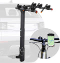 Bicycle Car Rack Bike Hitch Rack Double Foldable Bike Carrier Rack with 2'' Hitch Receiver, Bike Phone Mount (3 Bike) L2779