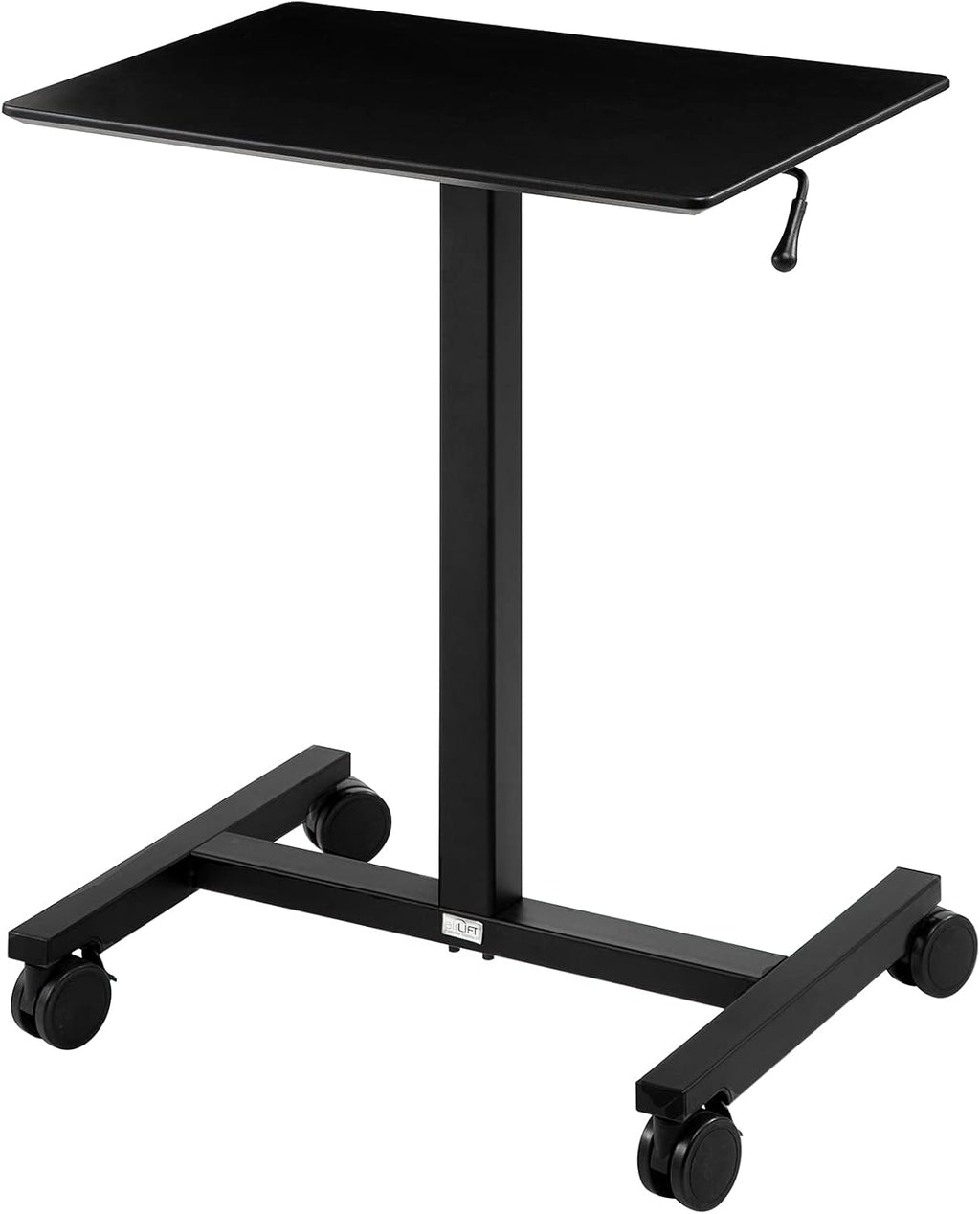 Black Rolling Height Adjustable Laptop Cart Table with Wheels X463210