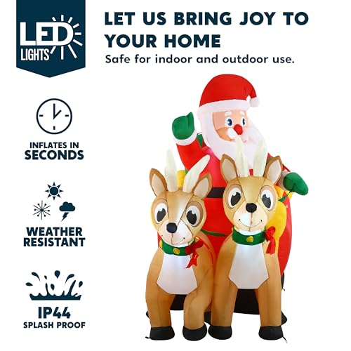 6 FT Inflatable Christmas Yard Decoration with Built-in LED A21129