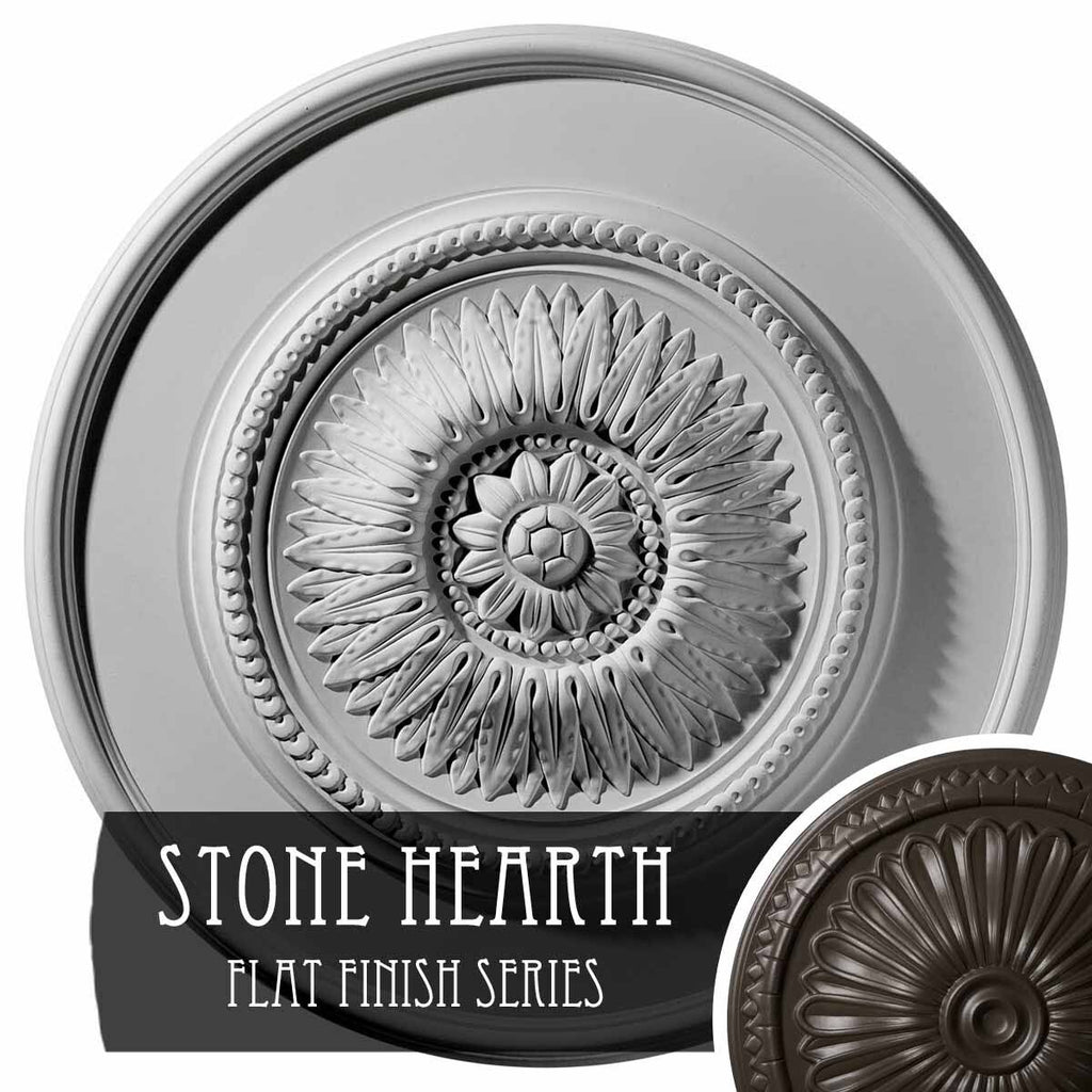 Floral Hand-Painted Stone Ceiling Medallion L869001